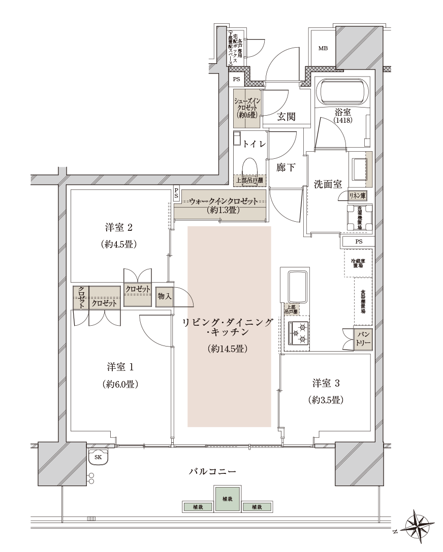 B-2type間取り図