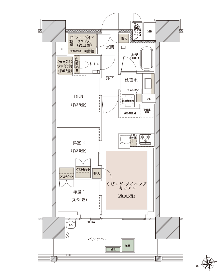 E-2type Menu4 間取り図