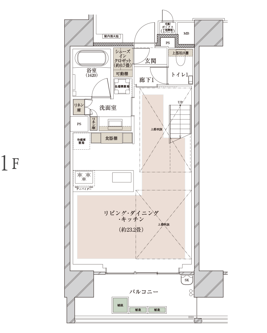 Itype 1F 間取り図