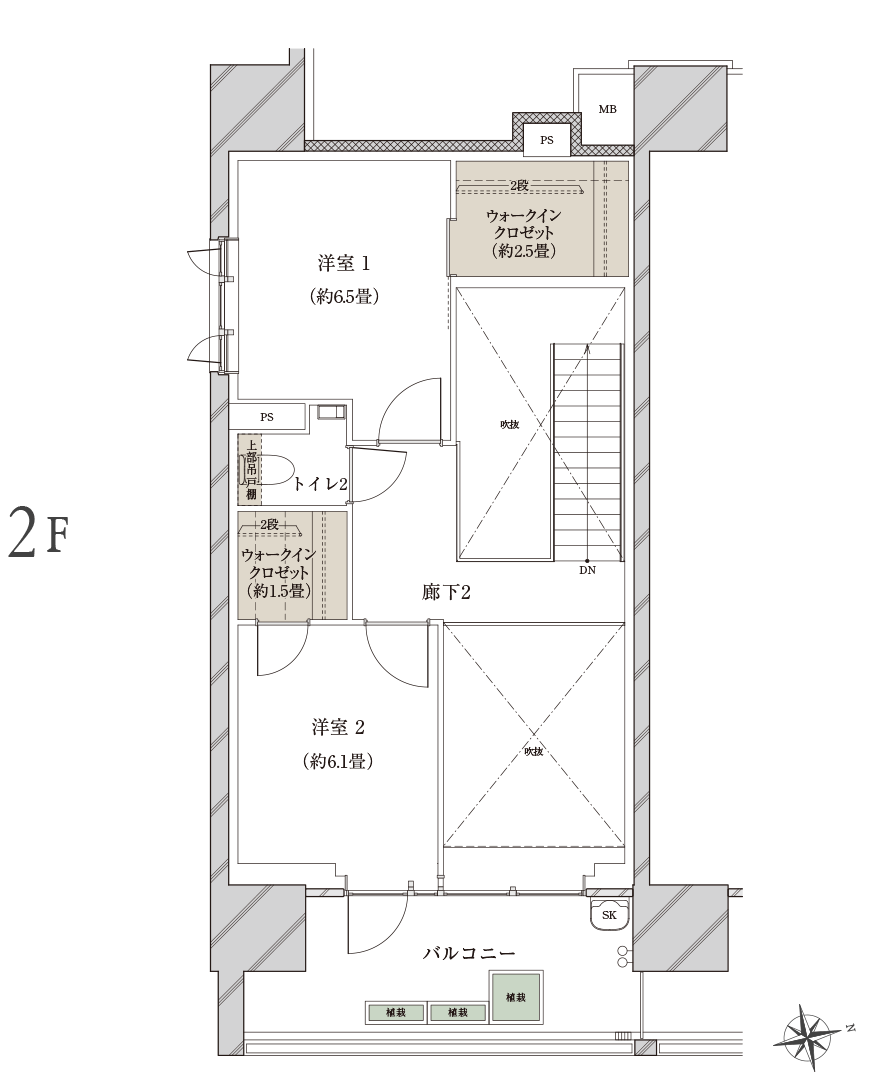 Itype 2F 間取り図