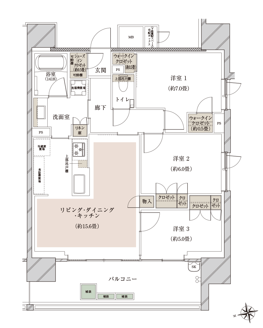 Htype間取り図